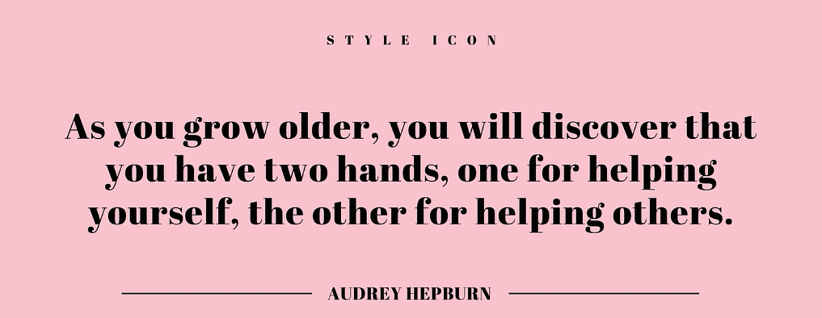 Quote of the day. #AudreyHepburnDice