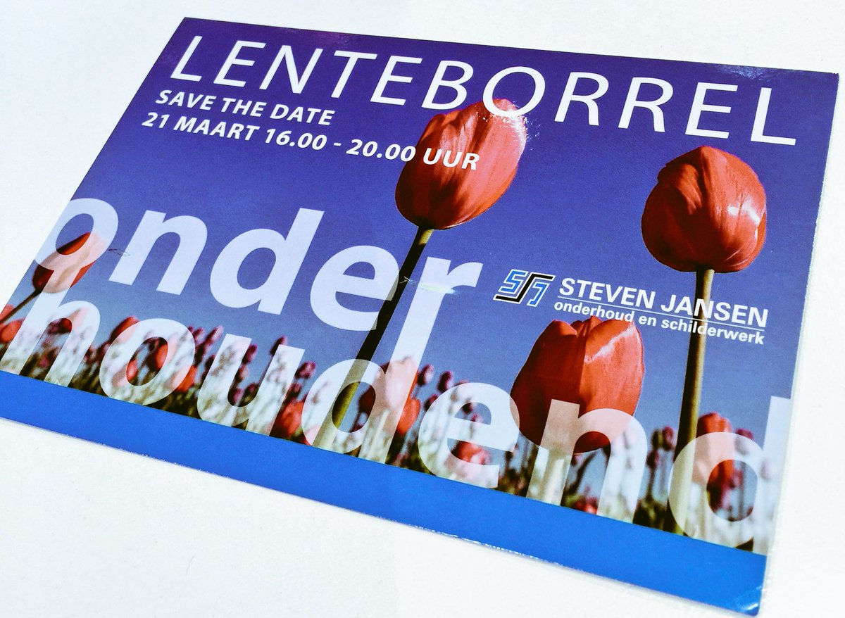 Jeroen_Reinders's tweet photo. Leuk! #lenteborrel #stevenjansen https://t.co/eEzuO5LX1X