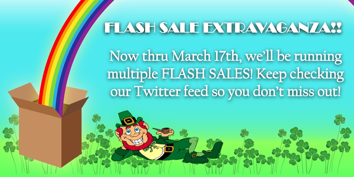 PKGING's tweet photo. We'll be running lots of #FLASHSALES now until #StPatricksDay Keep checking our feed or you might miss it! https://t.co/xOaKoh8HeA