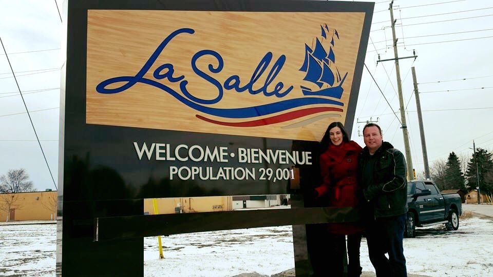 GreeneHeatherM's tweet photo. @TownofLaSalle will be welcoming a brand-new resident in early August! The town sign has been updated accordingly ;) https://t.co/T9o3svXfVE