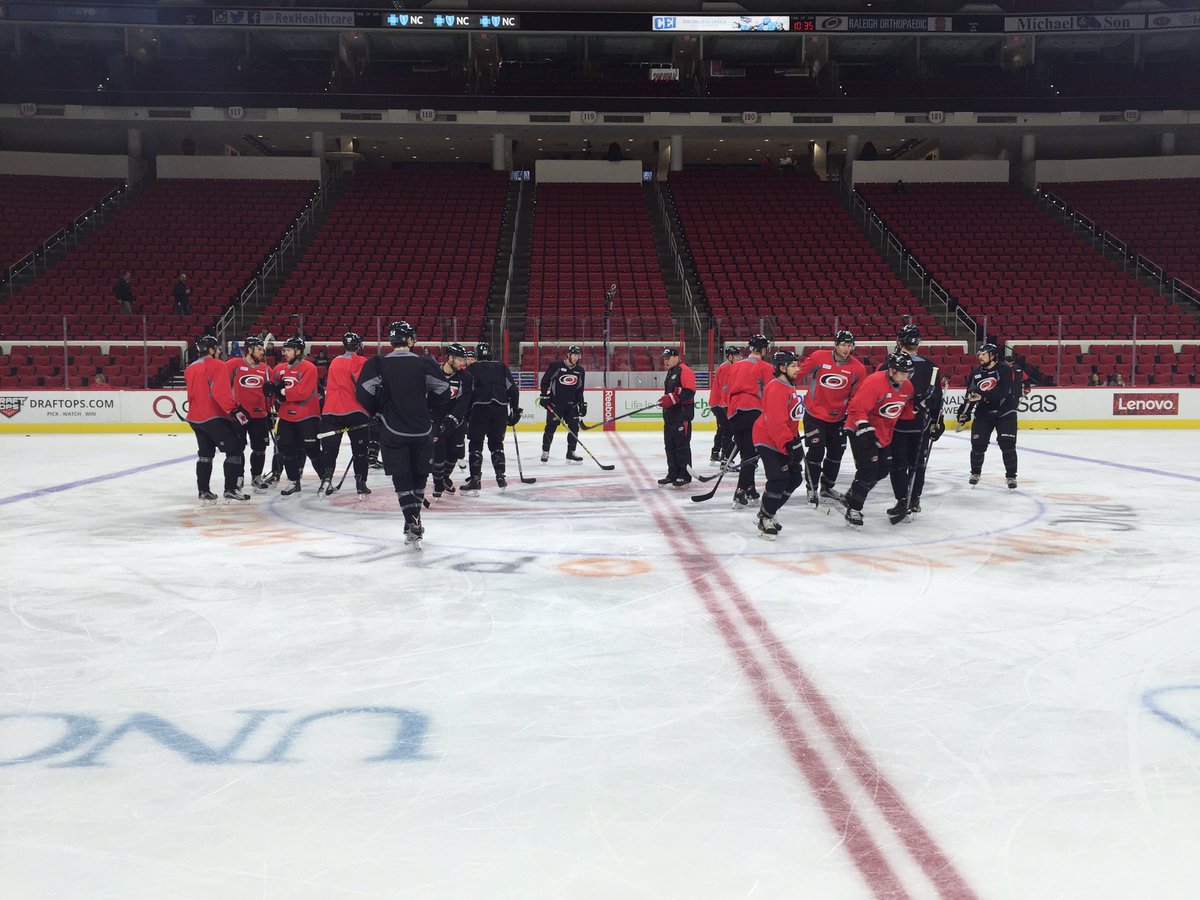Canes morning skate is underway to get ready for a visit from the NHLJets. WPGvsCAR https//t