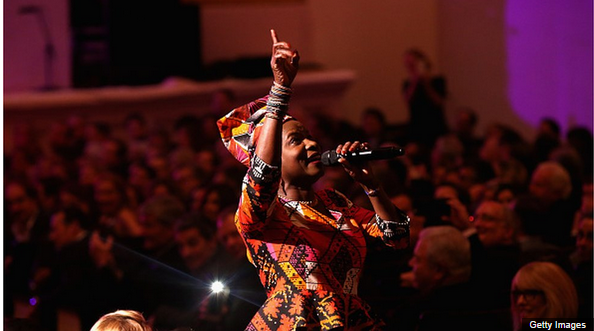 Benin's Angelique Kidjo says Africa is rising and joyful after winning her third Grammy bbc.in/1TlxV29