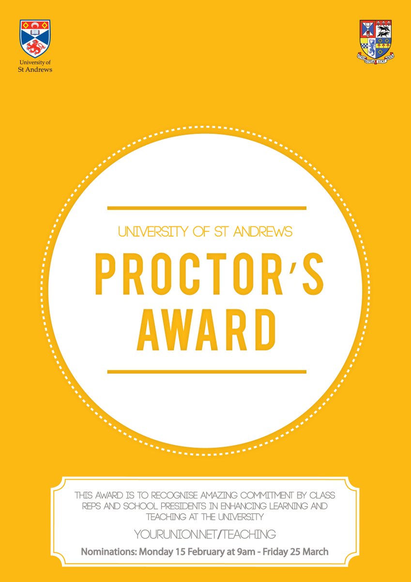 standrewsunion's tweet photo. Proctor's Award: Nominate a student who has done a good job enhancing learning and teaching! https://t.co/yIDNISPPB0 https://t.co/MKqnq3ieiS