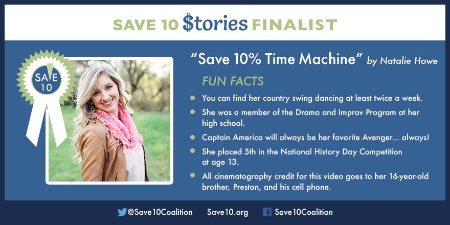 Save10Coalition's tweet photo. .@USUAggies student Natalie Howe is a video contest finalist! Vote for your favorite here → https://t.co/jCXqUmzFY7 https://t.co/TsQVWJdFUZ