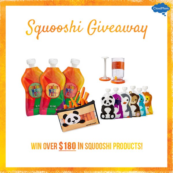 Squooshi's tweet photo. Check out this great video by CloudMom and enter to win! https://t.co/MMe6dXGuUB #cloudmom #squooshi https://t.co/U0oC0Gp9jl