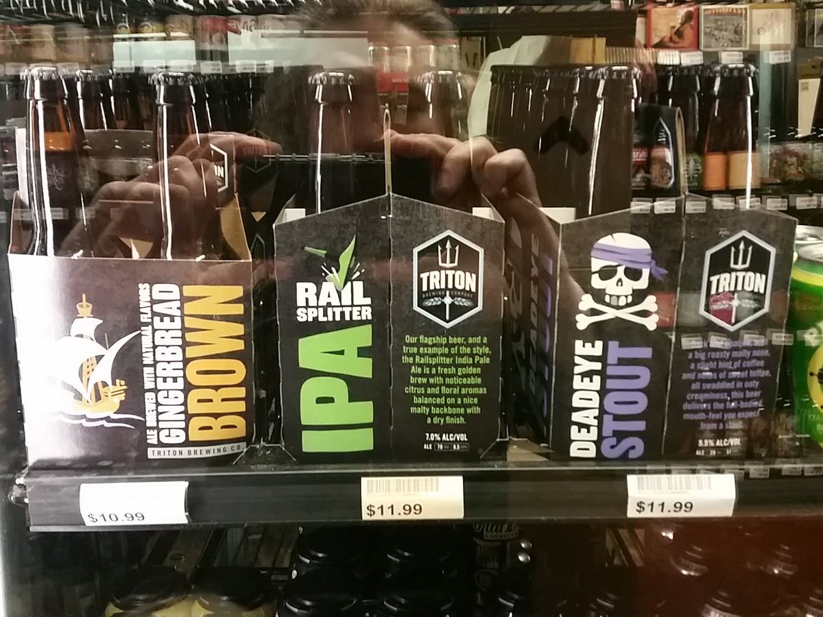 BeerBaron_Indy's tweet photo. @Crown_Liquors #downtown has @TritonBrewing #RailsplitterIPA #DeadeyeStout #GingerbreadBrown #ShotToTheTart! https://t.co/0dcDG0vcLU