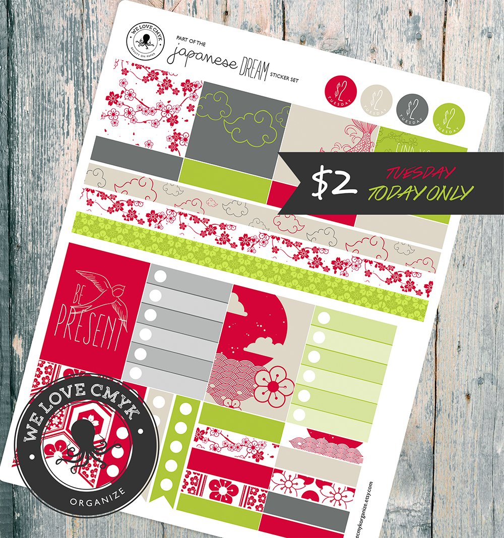 WeLoveCMYKO's tweet photo. $2 Tuesday! Japanese Dream #plannerstickers #planner #washistickers #etsy #plannercommunity https://t.co/S4PqvKSMSV https://t.co/uKW2T3JQt7