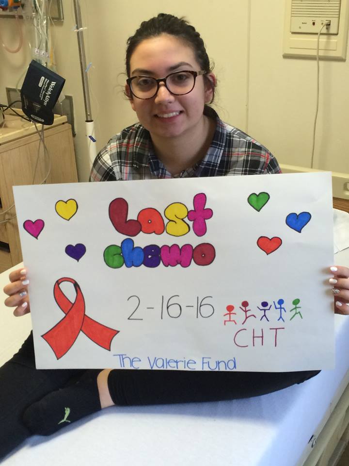 TheValerieFund_'s tweet photo. Congrats Francesca on your last day of chemo! #bethehope #40yearsofhealing https://t.co/Uig8ENSXRq