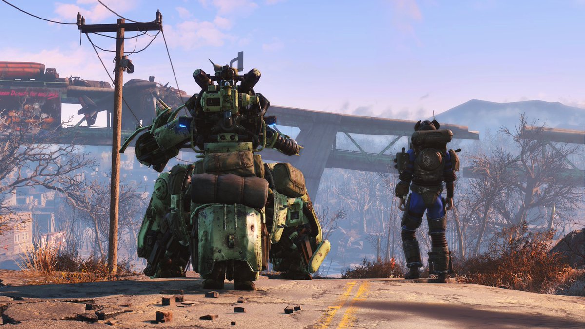 Fallout's tweet photo. #Fallout4's Season Pass content begins w/ three DLCs this spring. #MoreFour https://t.co/py2yx3Waa7