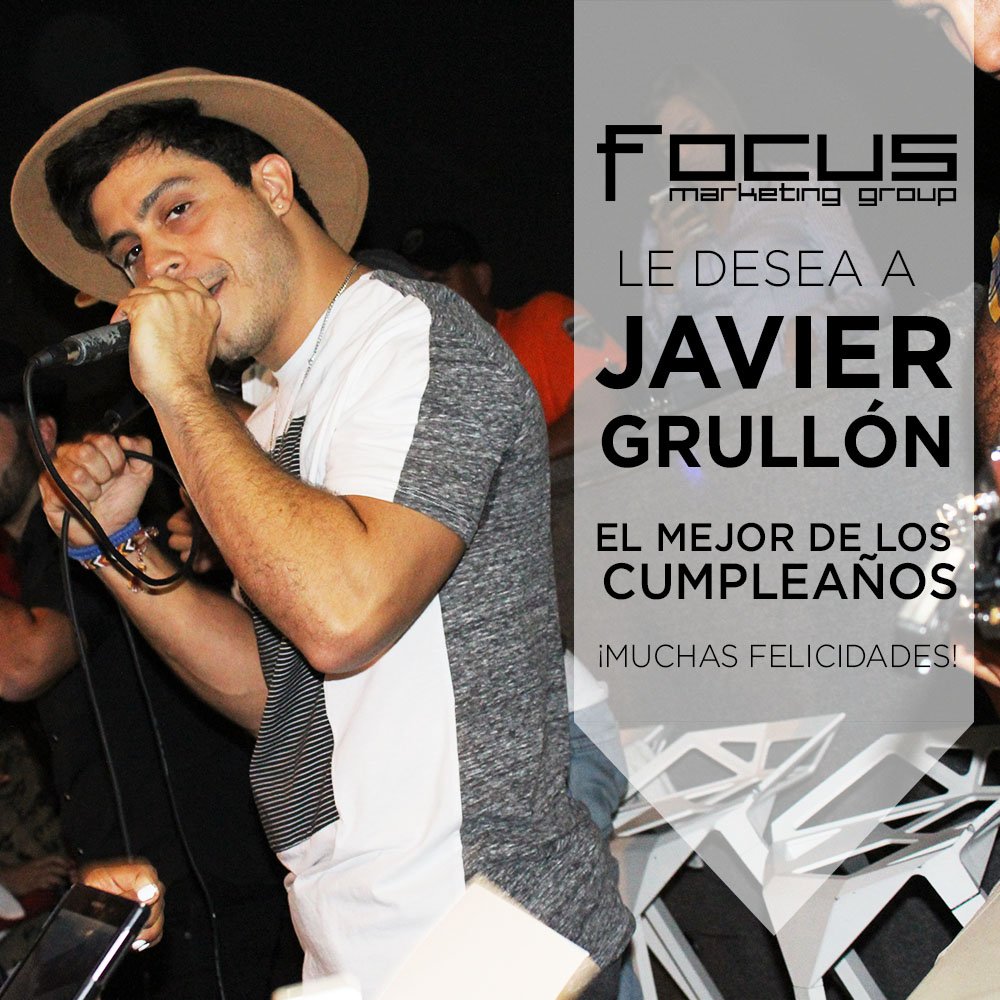 focusmgroup's tweet photo. Hoy celebramos el cumpleaños de nuestro #FocusTalent @JavierGrullon,  le deseamos un super mega cumple #Bendiciones https://t.co/xvvCpkpz8S
