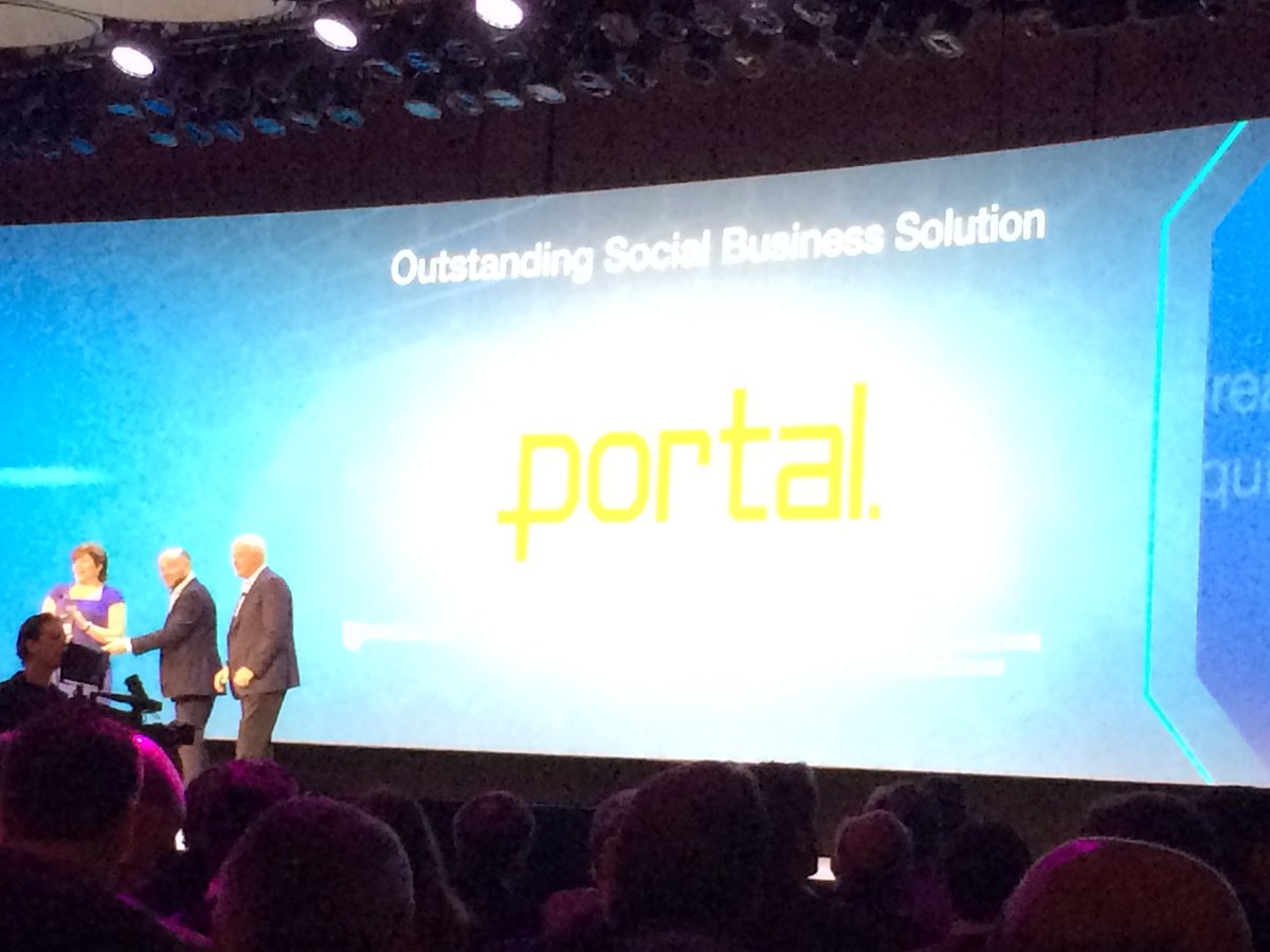 simonlporter's tweet image. Congrats to @chooseportal for winning the Outstanding #Social Business Solution Beacon Award at #IBMPWLC