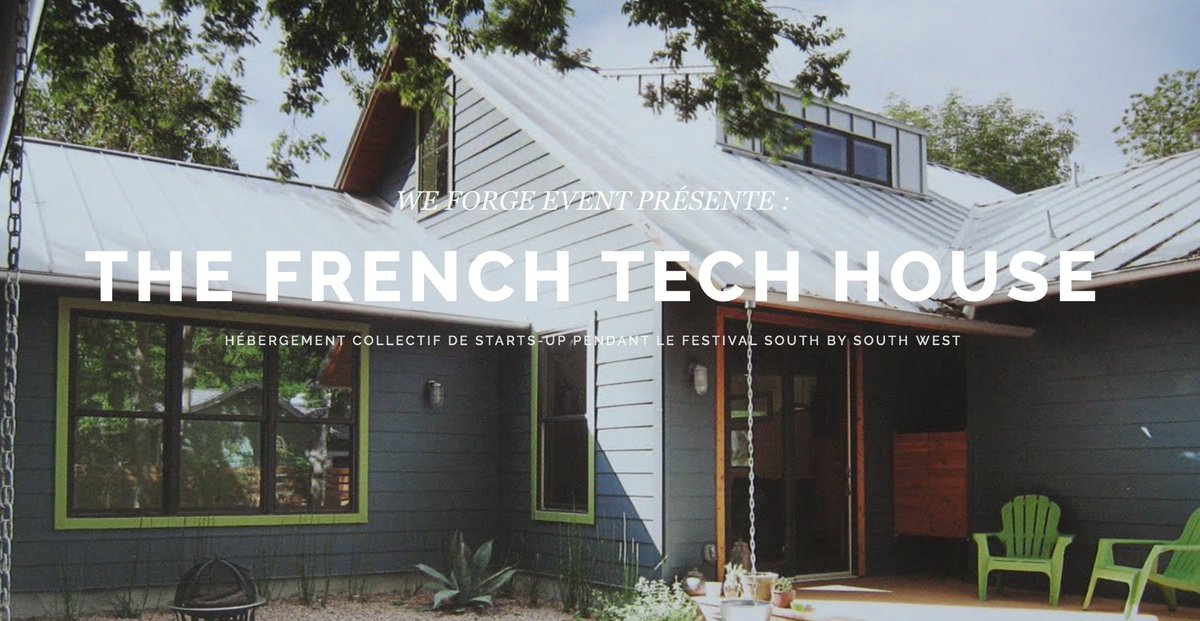 We_Forge's tweet photo. .@We_Forge lance #TheFrenchTechHouse,1ère destination : #SXSW à Austin! Banzai!
https://t.co/muUyqFhVQP #FrenchTech https://t.co/VlNNue0XLb