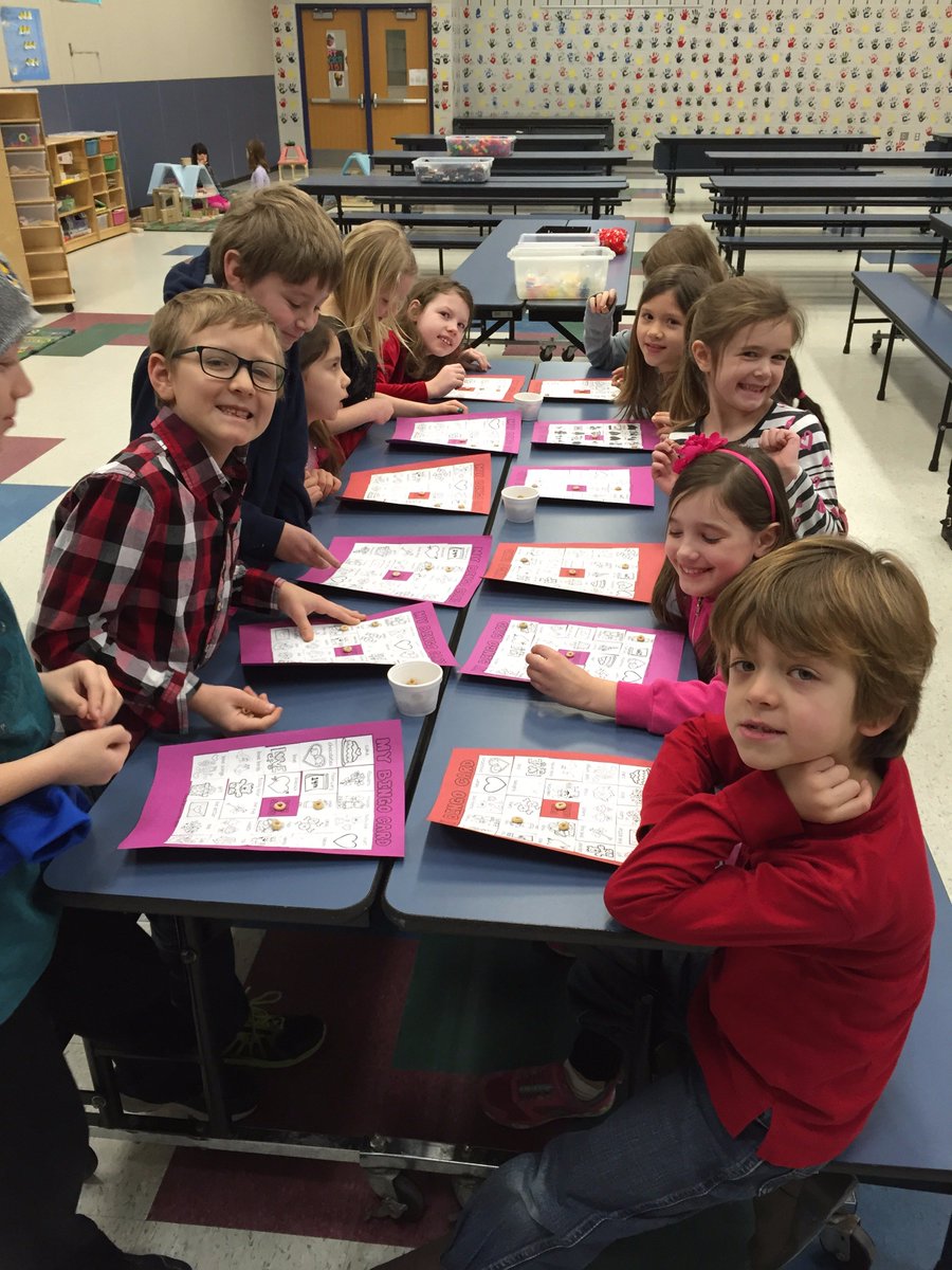 BASCSaline's tweet photo. The kids at Woodland Meadows playing Valentines Bingo! #funiswhatwedo https://t.co/s3hLx05PTM
