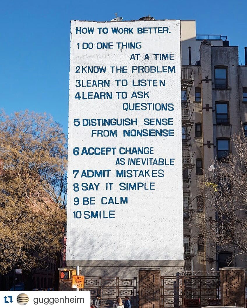 miniyoli_'s tweet image. (2/2) "Peter Fischli &amp;amp; David Weiss: #HowToWorkBetter". #FischliWeiss #Art #Mural #NYC