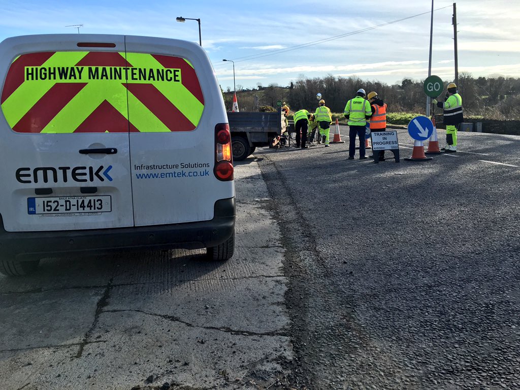 EmtekIreland's tweet photo. Emtek working alongside &amp; training local authorities using our #Ultracrete road repair materials. #customersupport https://t.co/AAN6r6grC4