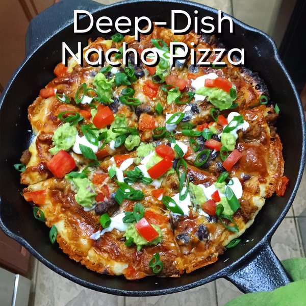 YummyPost's tweet image. Deep dish Nacho pizza. mmm!