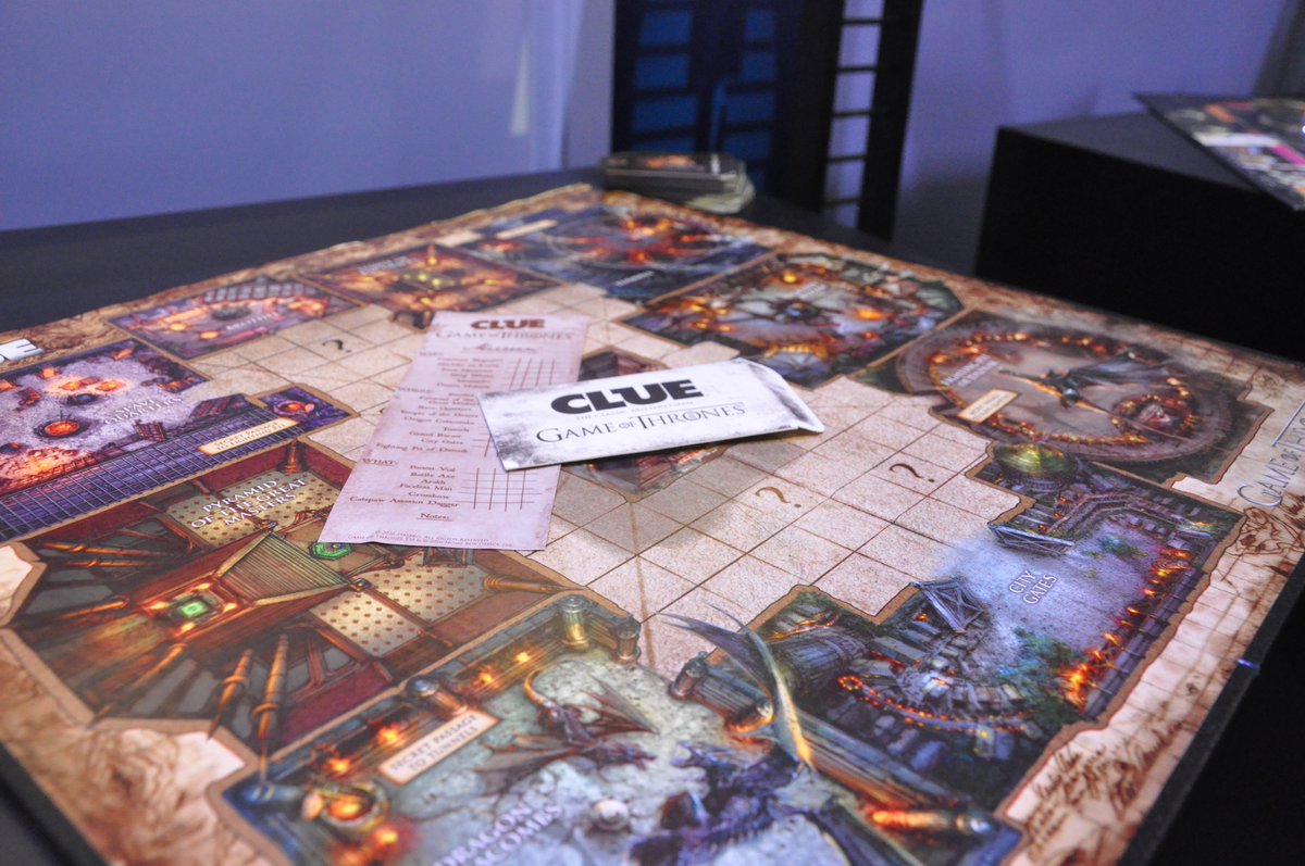 GameOfThrones's tweet photo. Grab your Valyrian Steel. 
Here’s a first look at #GameofThrones Clue by @USAopoly. #toyfair2016 https://t.co/Ov4Psj14Mf