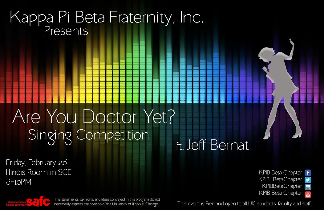 KPIBBetaChapter's tweet image. Save the date! "Are You Doctor Yet?" is coming up soon!! #KPiB #JeffBernat