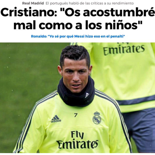 Cristiano habló hoy en rueda de prensa sobre su rendimiento, para él "mal acostumbró" a la prensa.