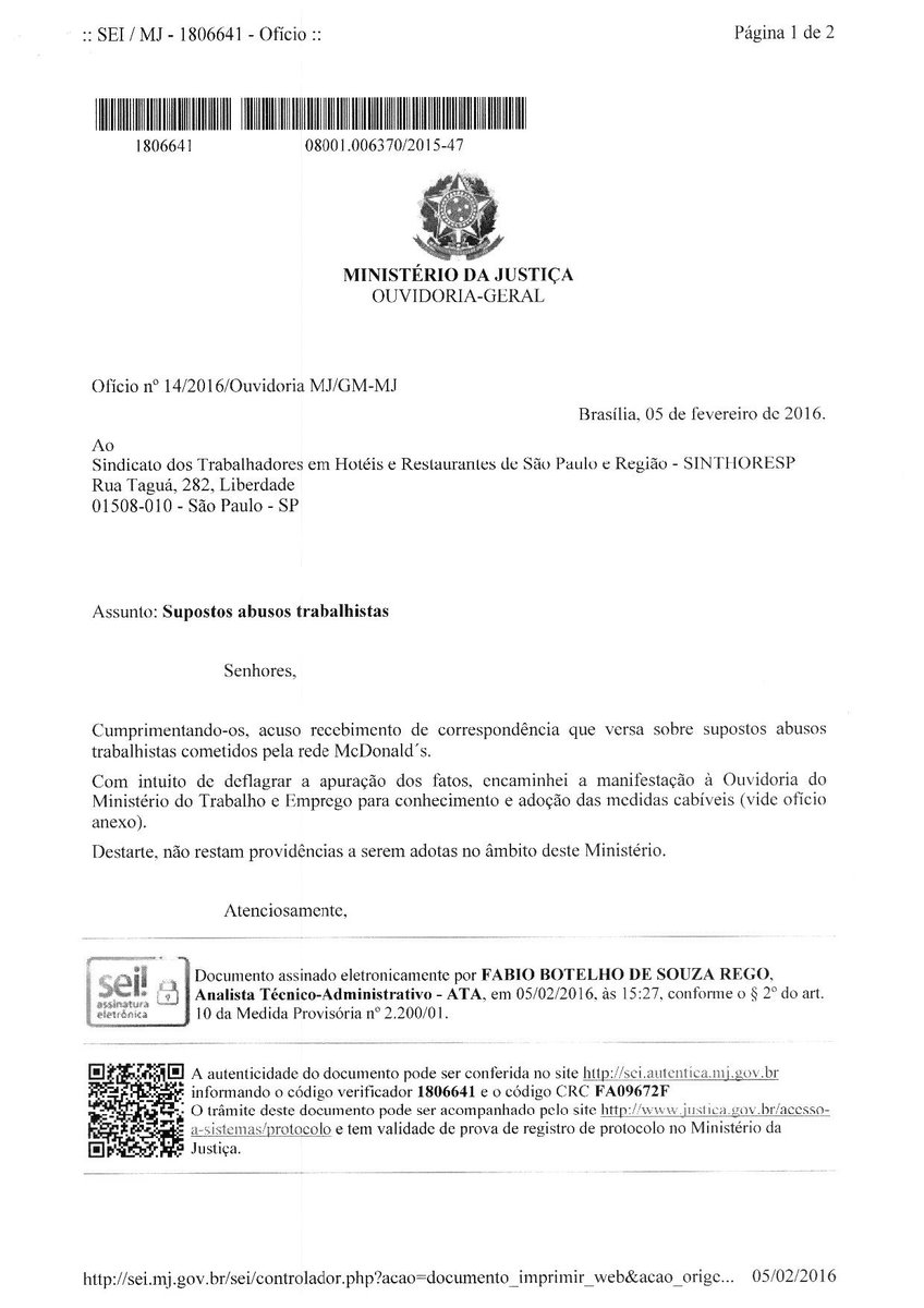 ForumLegal's tweet photo. Ofícios recebidos pelo Sinthoresp! https://t.co/oBIHSXDktq