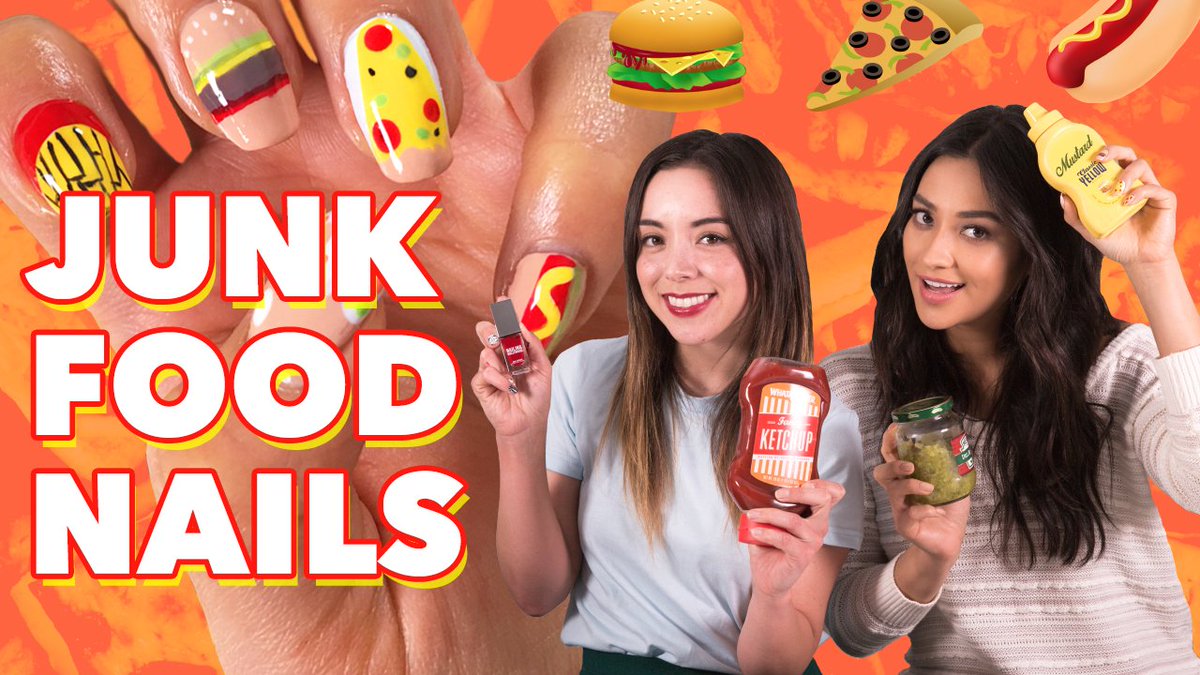 Check out my junk food nail tutorial with @stephstonenails! 🍕🍔🍟 bit.ly/JunkFoodNails