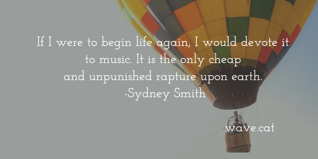 wavecatmusic's tweet photo. If I were to begin life again, I would devote it to music. It is the only cheap and unpunished rapture upon earth. https://t.co/rEcAQJX8fP