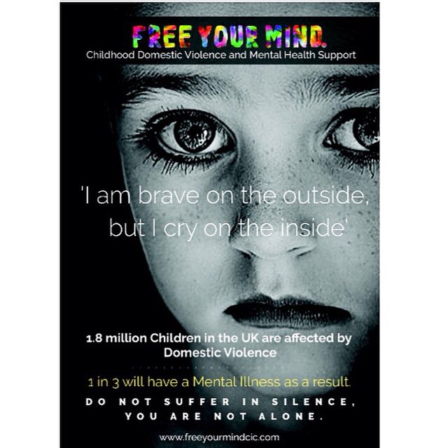 FREEYOURMINDCIC's tweet photo. 1 in 3 children will have a mental illness as a result of experiencing &amp; witnessing domestic violence in their home. https://t.co/MlqlUnv6pB