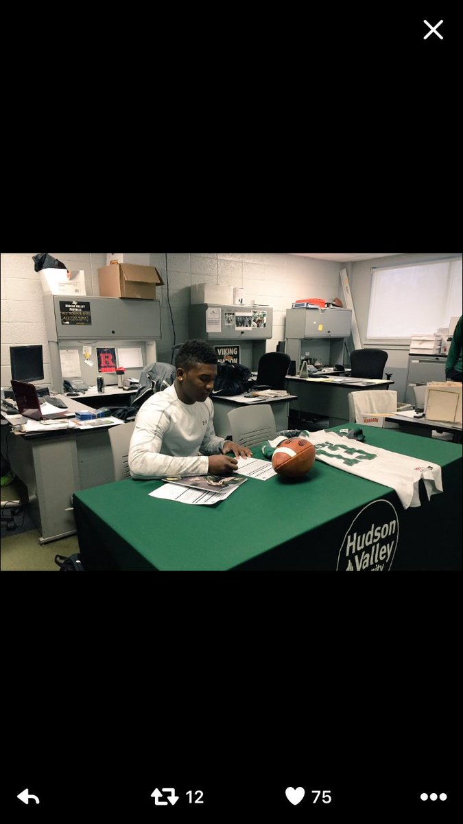 Congrats to one of our senior wrestlers Dashon Burdett for signing to Hudson Valley College for football!
