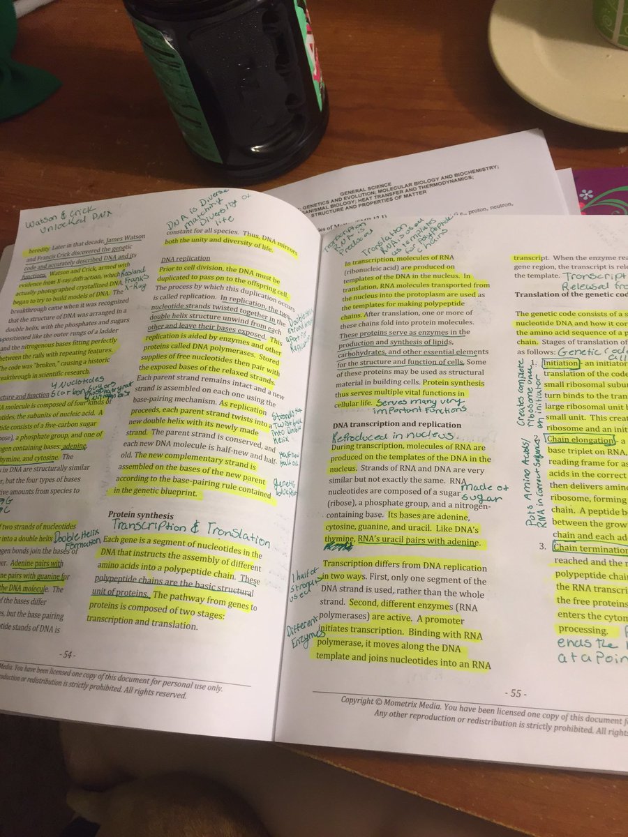biowriter_kc's tweet photo. Think I took enough notes for my #CSET today. I did this to the whole @Mometrix book #BetterPass https://t.co/mw1HlHNmd6