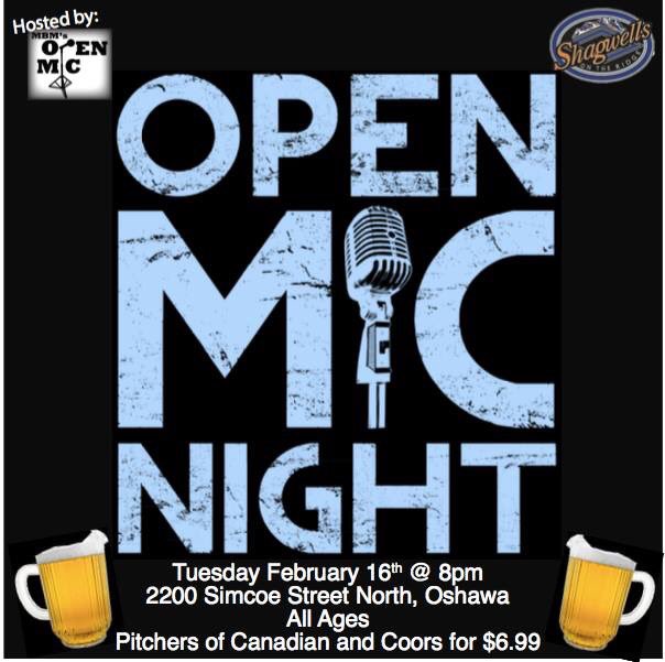 Come hangout! Open mic tonight at Shags!