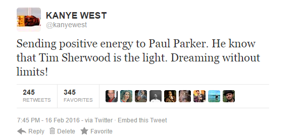 paddypower's tweet photo. Wow! Now Kanye is getting involved in the Tim Sherwood to Man Utd debate. https://t.co/k1zpphOsoI