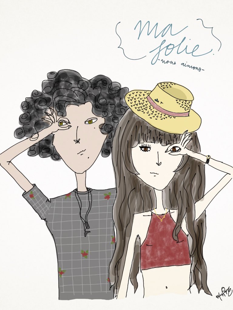 MoChroiDesign's tweet photo. "Ma Folie. -nous aimons-" 16/02 Flavio #drawing #illustration #HeartBeats #heartbroken #inspiration #art #mafolie https://t.co/6175uCThLb