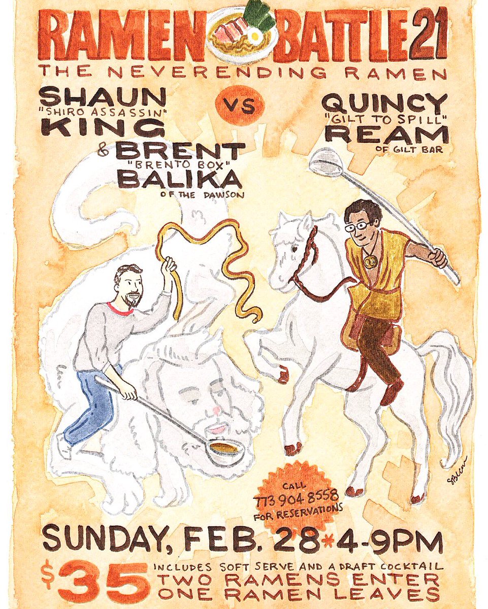 It's on...Ramen Battle 21. <a href="/Chef_shaunking/">Shaun King</a> &amp; <a href="/Le_Brenton_Blu/">Brento Balika</a> go up against <a href="/GiltBar/">Gilt Bar</a> for the title of the century.