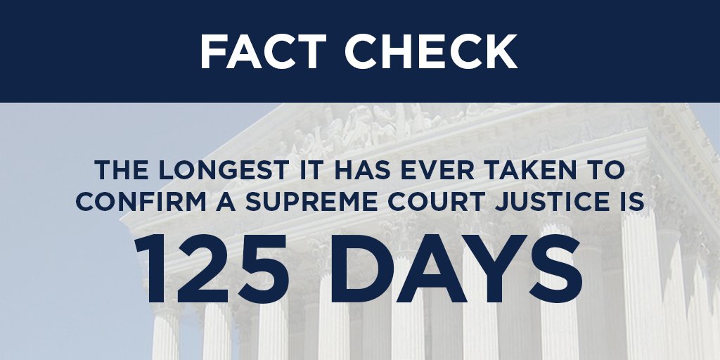 Longest Senate's taken to vote on new SCOTUS justice→125 days
Obama→339 days left in term bit.ly/1QFTSUH