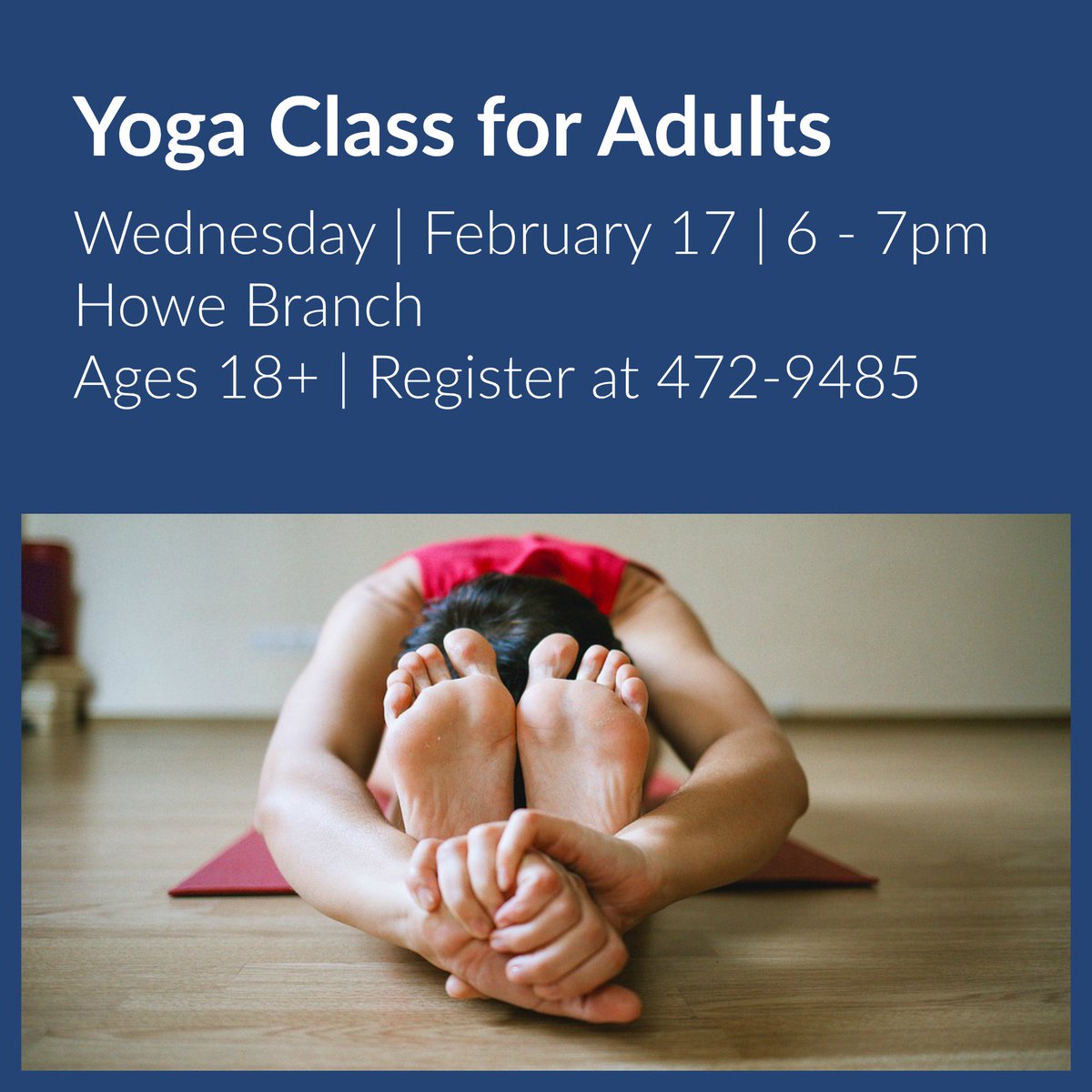 AlbanyNYLibrary's tweet photo. #Unplug from your hectic life for an hour with free #yoga for adults. #kripalu #HoweBranch #notyourgrandmaslibrary https://t.co/qkX3vowWhR