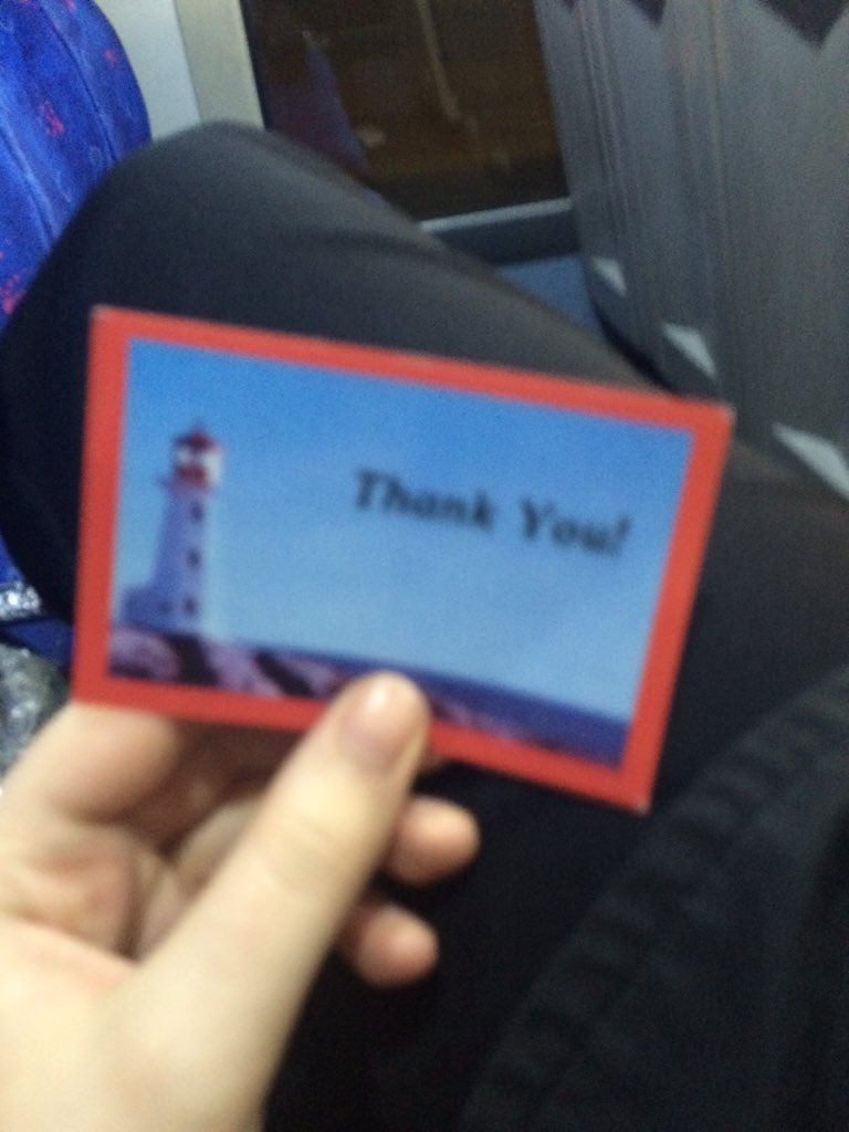 Anna_153x's tweet photo. A wee thank you card a customer gave me .. My job is defiantly my therapy :) https://t.co/te569MKR2e
