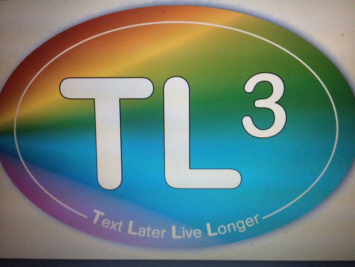 TLcubed's tweet photo. Happy Tuesday Everyone- Please help us spread our message---Text Later Live Longer! #DriveSafe, #TXTLLL, #TL3rdPWR, https://t.co/ZyMaLznjhs