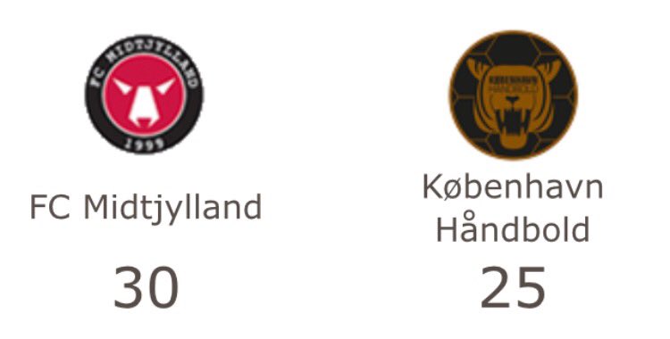 FC Midtjylland vinder 30-25 over <a href="/KBHBolddk/">København Håndbold</a> efter 14-13 ved pausen.