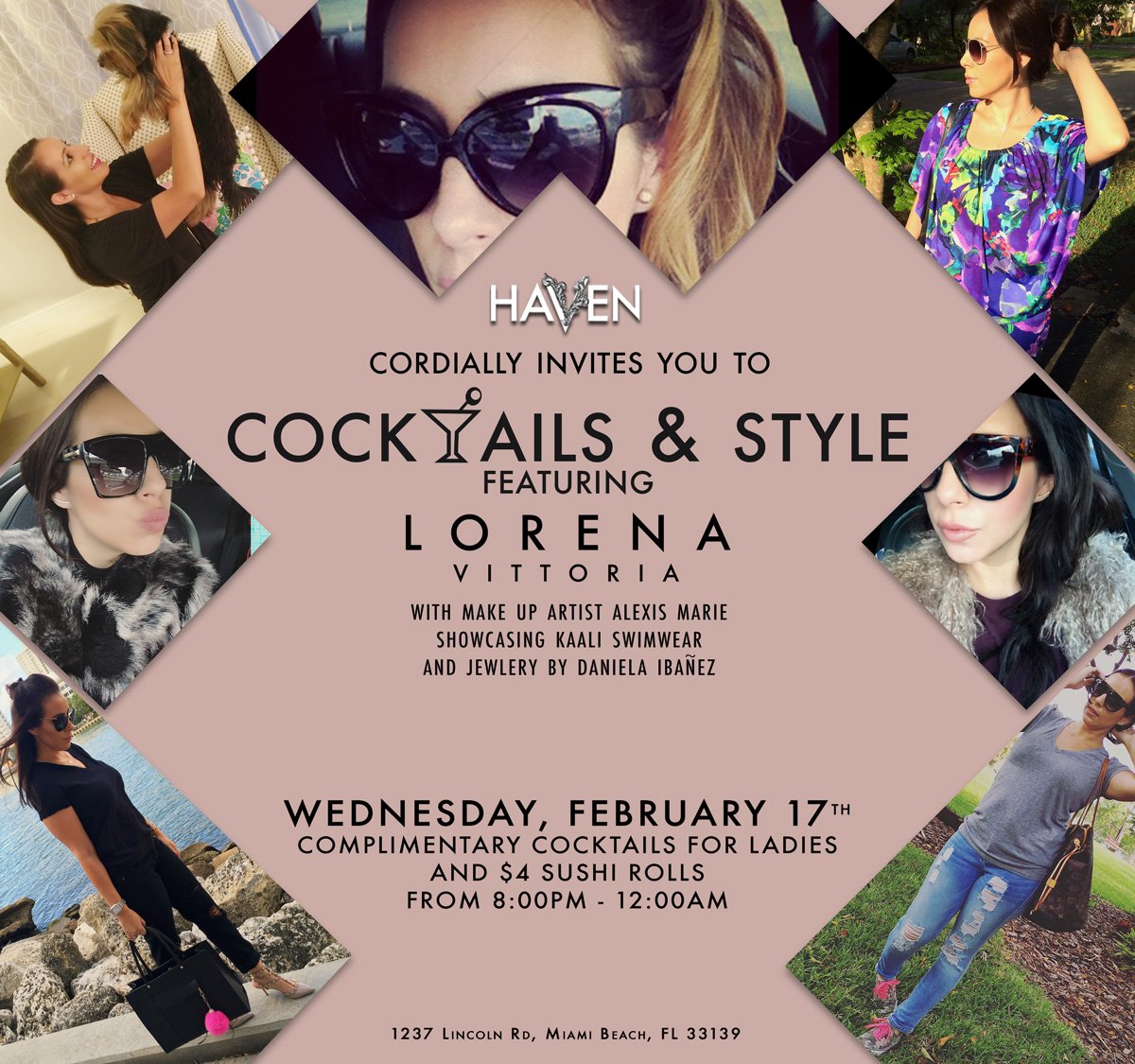 Join us for #Cocktails &amp; #Style with <a href="/LorenaVittoria_/">LorenaVittoria</a> for a mix of fashion, food, drinks, and music!