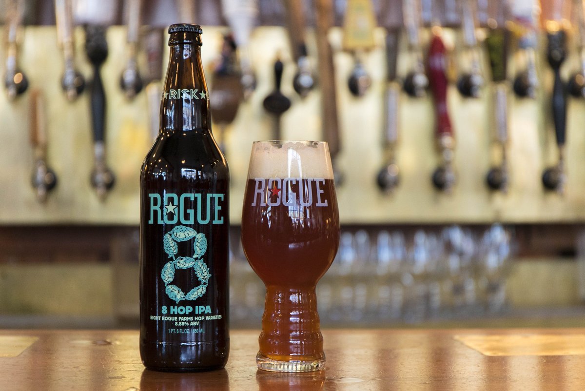 RogueAles's tweet photo. The boss of the family is #8HopIPA. Needed all 8 hops grown @RogueFarms for this baby. https://t.co/RWCsLQg8rH https://t.co/Icy2B0GMGV