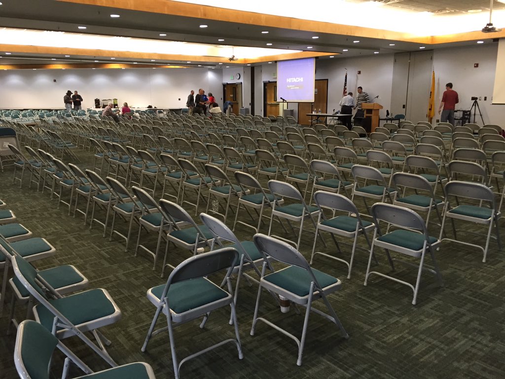 NMBizCoalition's tweet photo. The number of #NewMexicans who showed up overwhelmed #BLMListen.  Moved meeting to an auditorium. #savemyjob https://t.co/Uddidj2BBN