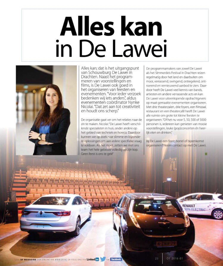 Wij wisten het al, maar nu vertelt  Nynke ook in <a href="/OF_nl/">Ondernemend Friesland</a> dat alles kan @DeLawei