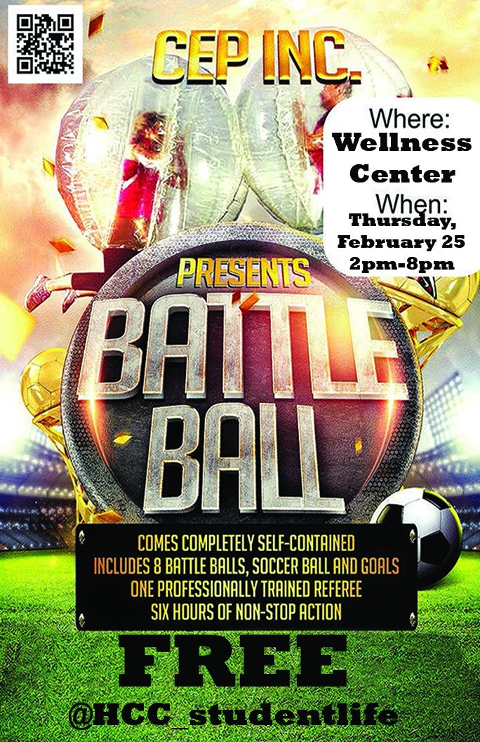 HCC_studentlife's tweet photo. AWESOME combo event coming to campus next week!! Next Thursday from 2-8pm! #battleball #bongoball #HCC https://t.co/ncfFhkivvn