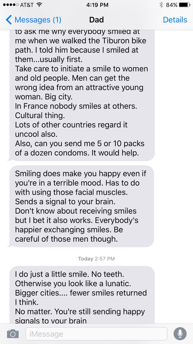 passthecondoms's tweet photo. Dad goes on a rant about smiling, pauses to ask for condoms https://t.co/2QOTO7p0R3