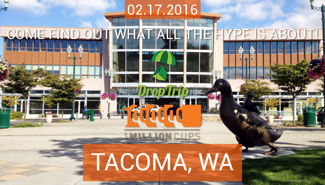 Tomorrow we will be in TACOMA, WA for our 8th <a href="/1MillionCups/">1 Million Cups</a> presentation! Check us out here: 1millioncups.com/tacoma