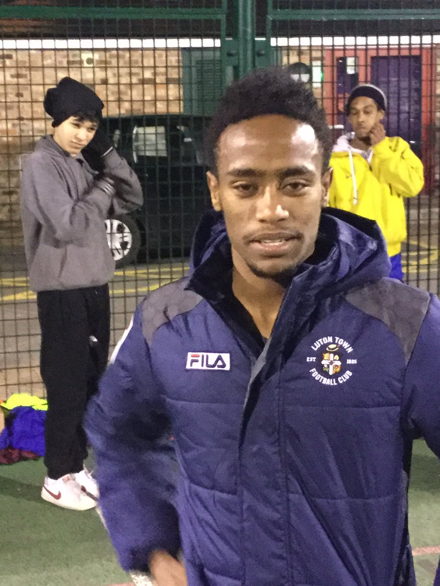 robianlindsay's tweet photo. Well done tonight @AdalAmmanuel. Good luck for your trial @lutontown. Great skills with @youjustturnup #community https://t.co/wFpO64vWcu