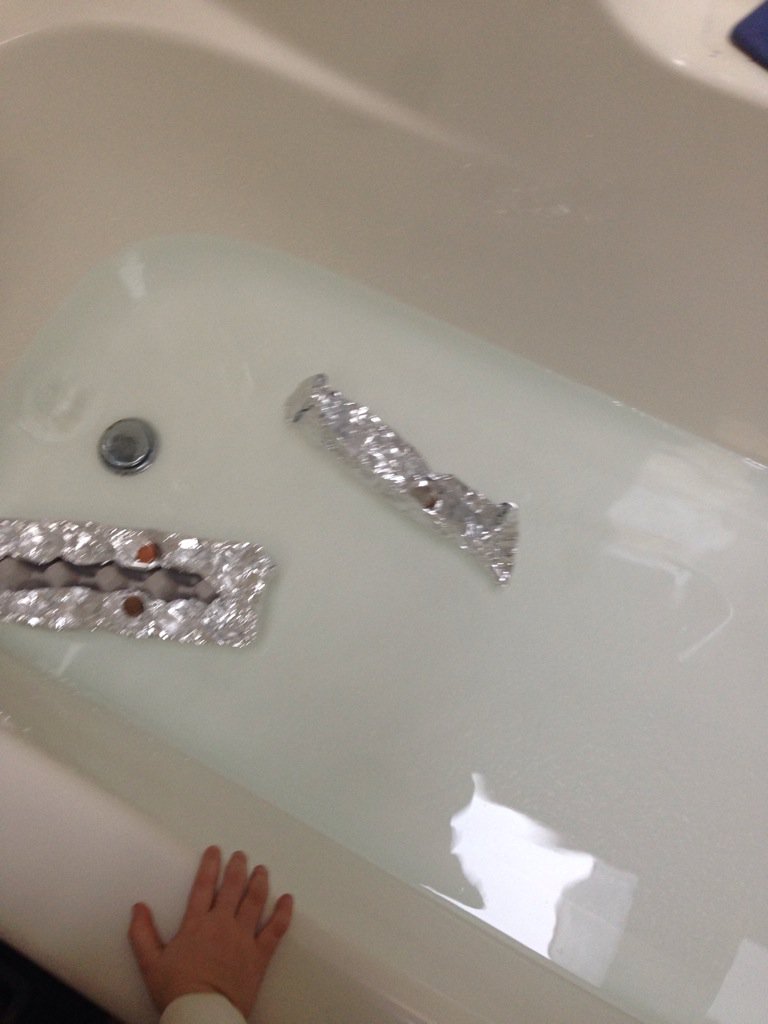 Boat races today.  So far, they both hold about 5 pennies.