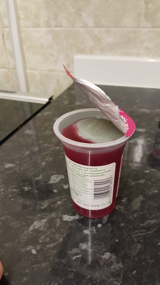 JDP1989's tweet photo. @HartleysJelly disappointed to find mouldy jelly that is meant to be in date until August 2016! https://t.co/OCv9UiOfBW