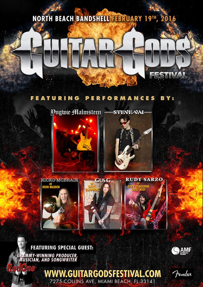 Fender's tweet photo. Guitar Gods Festival will be a true celebration of rock guitar! Get your tickets: https://t.co/Q1mcp612Nn https://t.co/8FGybCQD0t
