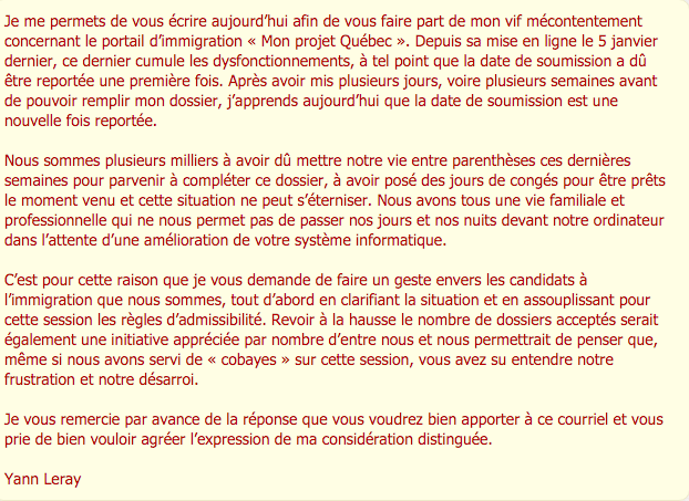 immigrer's tweet photo. Suggestion de yann43 du forum @immigrer à propos de Mon Projet Québec. #MonProjetQuebecFail https://t.co/Wkria4Tpp4 https://t.co/CcWvA6e7pA